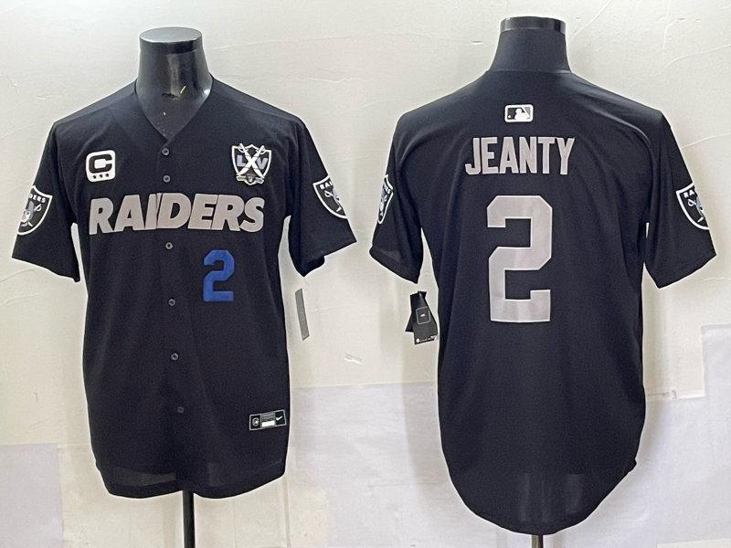 Men Oakland Raiders #2 Jeanty Black 2025 Nike NFL jersey 004